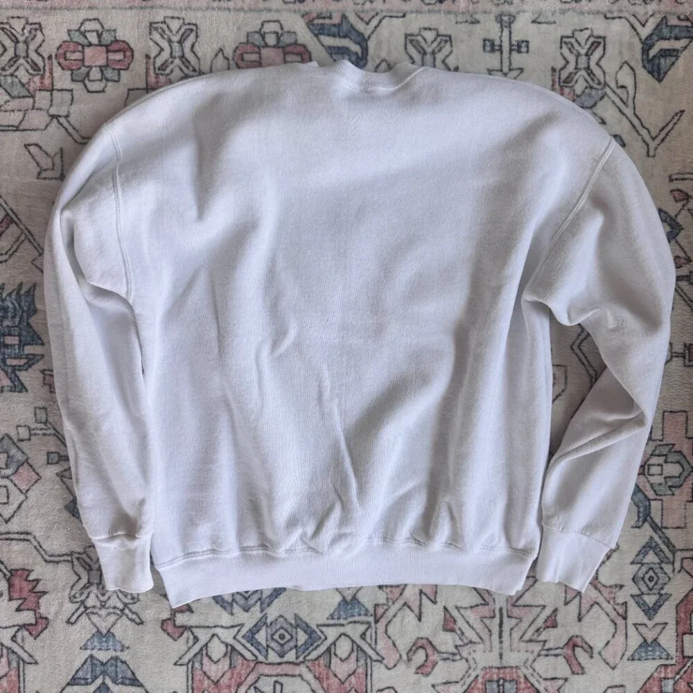 Vintage 90s White FM Apple Sweatshirt - size XLarge